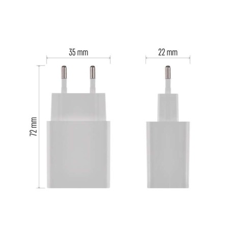 Caricabatterie USB 15W Basic 2 Porte USB-A USB-C Universale Smartphone Tablet | EMOS V02B15