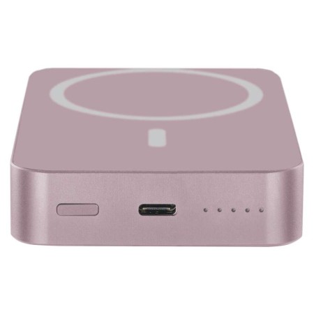 Power bank EMOS Rosa Salmone 10000mAh wireless MagSafe e USB-C 20W, compatto e sicuro per viaggi e smartphone | EMOS B0551S