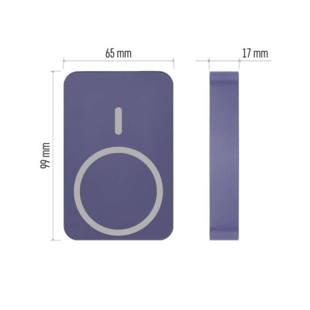 Power bank EMOS Blu 10000mAh wireless MagSafe e USB-C 20W, compatto e sicuro per viaggi e smartphone | EMOS B0551BL