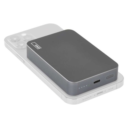 Power bank EMOS Grigio 10000mAh wireless MagSafe e USB-C 20W, compatto e sicuro per viaggi e smartphone | EMOS B0551GY
