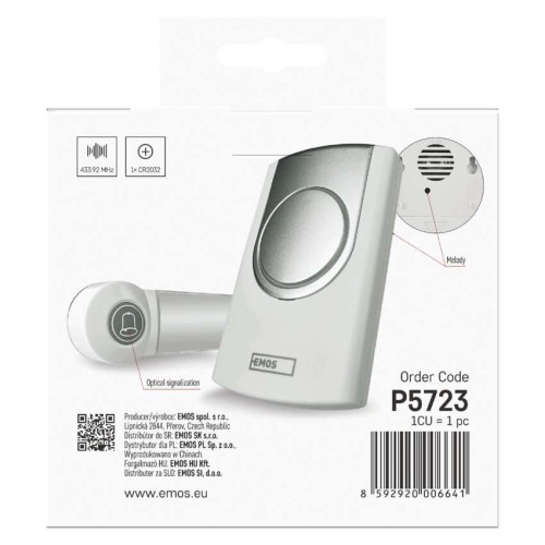 Campanello Senza Fili Bianco 100m... Campanello Senza Fili Bianco 100m...