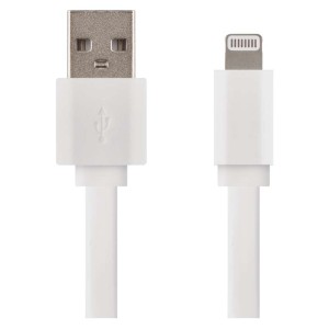 cavo usb-a a lightning mfi 1m bianco emos sm7013w 2