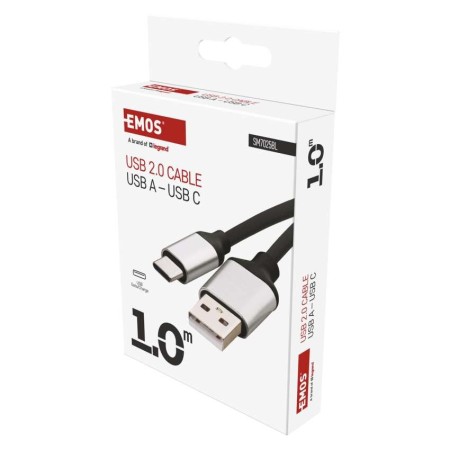 Cavo USB-A a USB-C 1m nero – cavo ricarica e dati USB-C | EMOS SM7025BL
