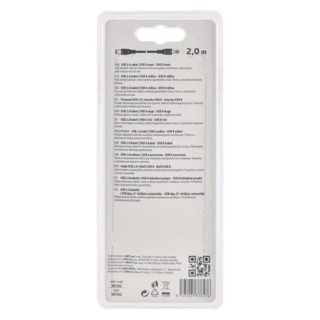 Cavo USB 2.0 A-B 2m nero – cavo dati per stampante e periferiche | EMOS S70202