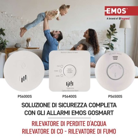 Rilevatore Intelligente di Perdite d’Acqua ZigBee con Allarme 85 dB e App EMOS GoSmart | EMOS P56000S