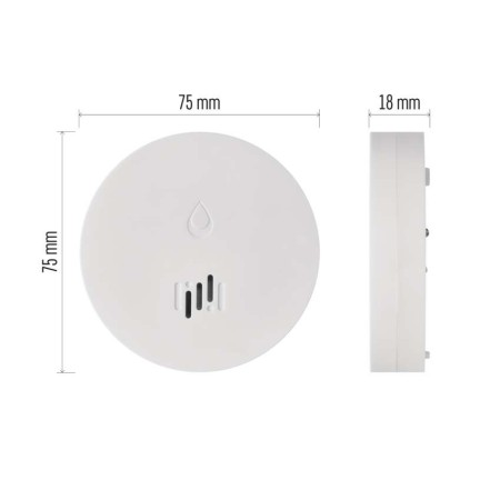 Rilevatore Intelligente di Perdite d’Acqua ZigBee con Allarme 85 dB e App EMOS GoSmart | EMOS P56000S