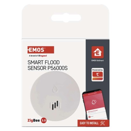 Rilevatore Intelligente di Perdite d’Acqua ZigBee con Allarme 85 dB e App EMOS GoSmart | EMOS P56000S