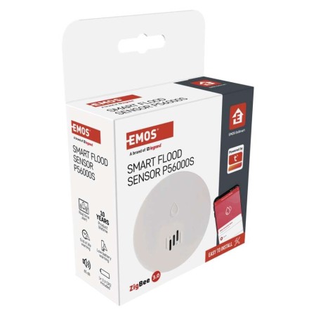 Rilevatore Intelligente di Perdite d’Acqua ZigBee con Allarme 85 dB e App EMOS GoSmart | EMOS P56000S