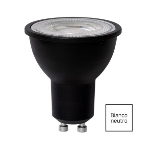 faretto led gu10 nero 7w 4000k 800lm corpo nero | INTEC KLASSIC-GU10B-7M