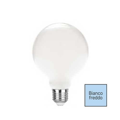 lampadina led g95 opale e27 16w 2300lm 6500k luce fredda | LUXA-B-E27G95-16F