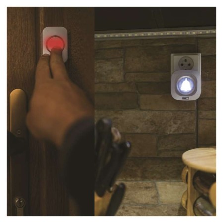 Campanello Senza Fili Quadrato Bianco/Argento | Luminoso 150mt, 110dB, 36 Melodie | EMOS P5733W
