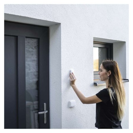 Campanello Senza Fili Quadrato Bianco/Argento | Luminoso 150mt, 110dB, 36 Melodie | EMOS P5733W