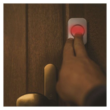 Campanello Senza Fili Quadrato Argento | Luminoso 150mt, 110dB, 36 Melodie | EMOS P5733S