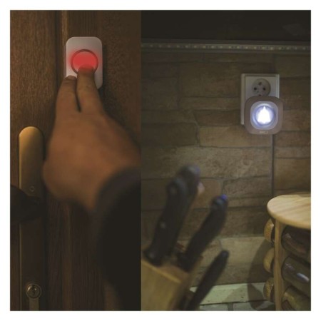 Campanello Senza Fili Quadrato Argento | Luminoso 150mt, 110dB, 36 Melodie | EMOS P5733S