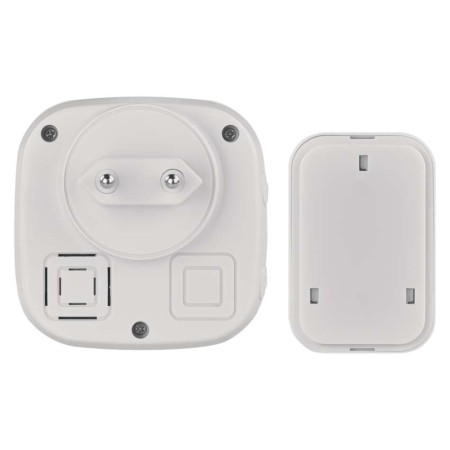 Campanello Senza Fili Quadrato Argento | Luminoso 150mt, 110dB, 36 Melodie | EMOS P5733S