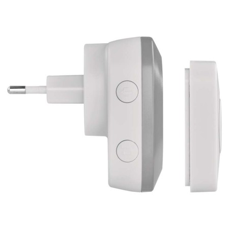 Campanello Senza Fili Quadrato Argento | Luminoso 150mt, 110dB, 36 Melodie | EMOS P5733S