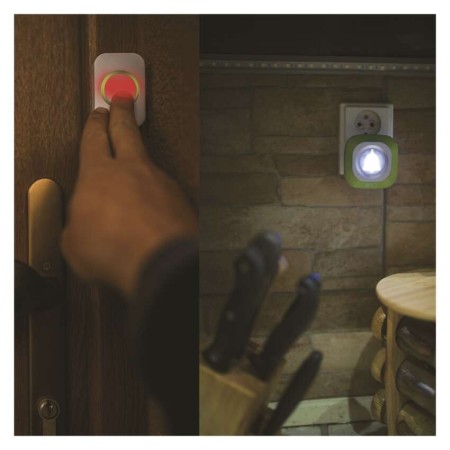 Campanello Senza Fili Quadrato Verde | Luminoso 150mt, 110dB, 36 Melodie | EMOS P5733G