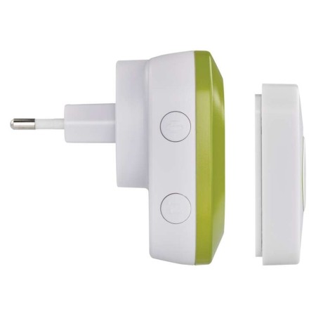 Campanello Senza Fili Quadrato Verde | Luminoso 150mt, 110dB, 36 Melodie | EMOS P5733G