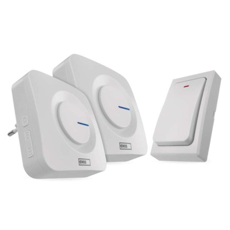 campanello senza fili bianco emos p5731 2 ricevitori pulsante senza batterie campanello senza fili bianco emos p5731 2 ricevitori pulsante senza batterie