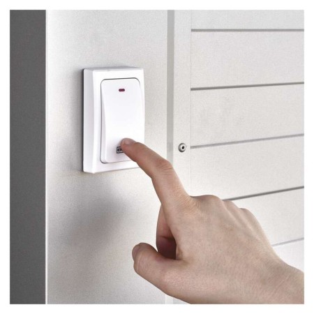 Campanello Senza Fili Bianco 180m 2 Ricevitori Pulsante Senza Batterie | EMOS P5731