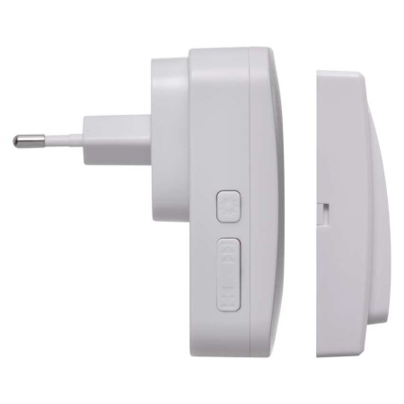 Campanello Senza Fili Bianco 180m 2 Ricevitori Pulsante Senza Batterie | EMOS P5731
