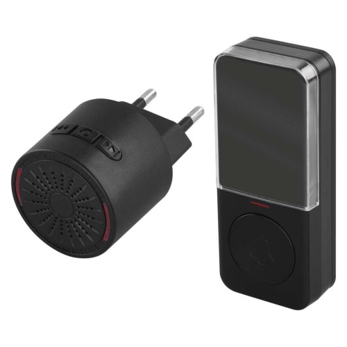 campanello senza fili tondo nero EMOS P5734B
