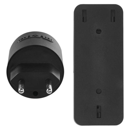 Campanello Senza Fili Tondo Nero | 150m, 85dB, Pulsante IP56 | EMOS P5734B