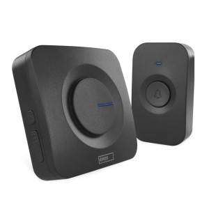 campanello senza fili nero 180m 90dB 52 melodie emos p5728
