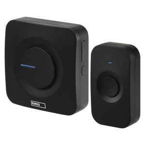campanello senza fili nero 180m 90dB 52 melodie emos p5728 2