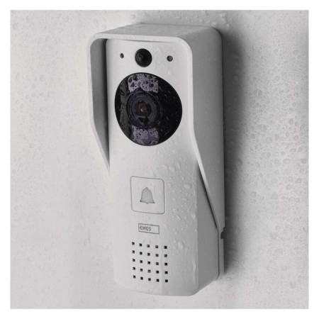 Video Campanello WiFi Senza Fili con Telecamera HD, Pannello Solare e Visione Notturna | EMOS H4030