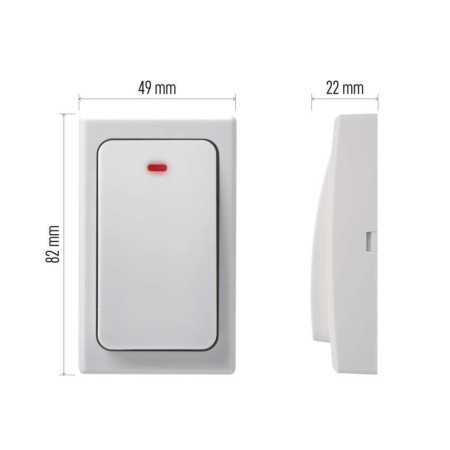 Pulsante Ricambio Campanello Senza Fili EMOS P5729T | IP44