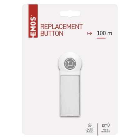 Pulsante Senza Fili Bianco EMOS P5723T | Ricambio per Campanello P5723