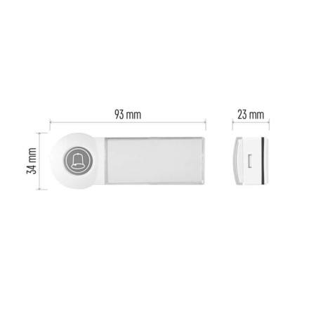 Pulsante Senza Fili Bianco EMOS P5723T | Ricambio per Campanello P5723