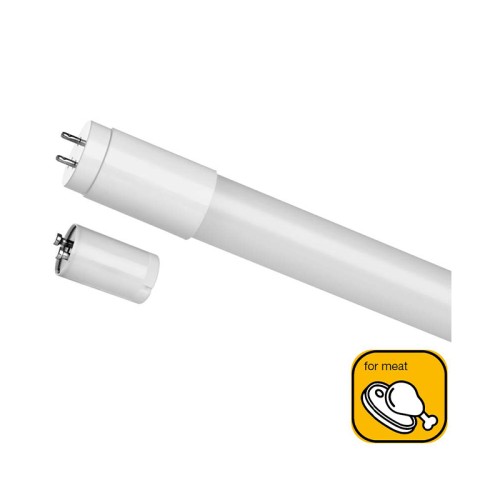 Tubo LED macelleria T8 18W CRI90 120cm luce rosa starter incluso