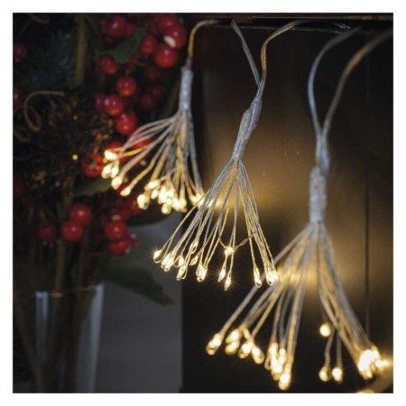 Catena NANO LED FIREWORKS: 150 LED Caldi, Timer, Interno | EMOS D3AW08