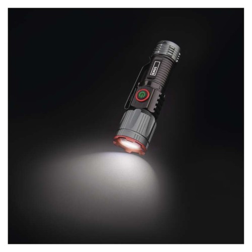 Torcia led ricaricabile EMOS P3120 300 lumen zoom calamita alluminio 63g IP43 emergenza auto casa USB