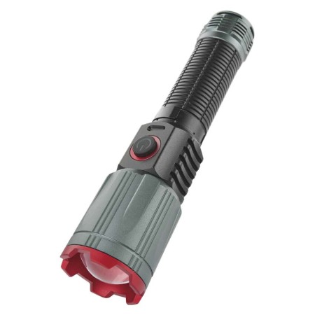 Torcia LED Ricaricabile Potente 1200 Lumen Powerbank USB Zoom Alluminio | EMOS P3121