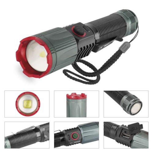 Torcia LED Ricaricabile Potente 1200...