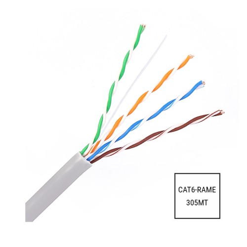 cavo rete CAT6 rame 305 m UTP LAN Ethernet Gigabit rame pieno KIONIX
