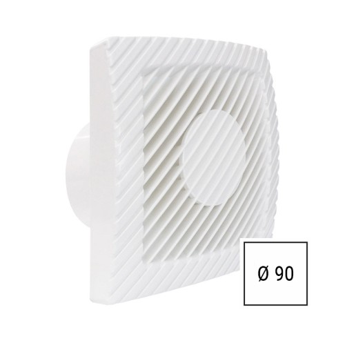 Aspiratore bagno silenzioso Serie L LUX140 griglia bianca 90mm