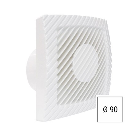 Aspiratore bagno silenzioso Serie L LUX140 griglia bianca 90mm