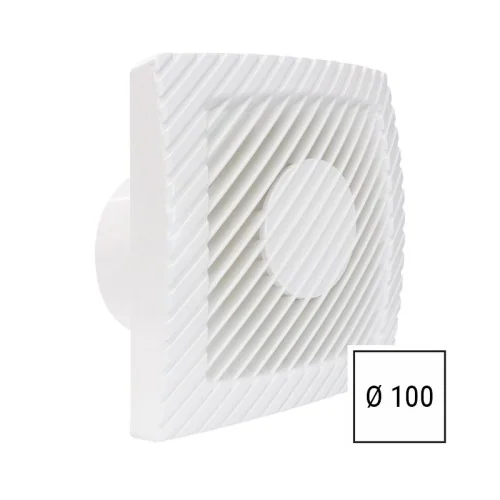 Aspiratore bagno silenzioso Serie L LUX103 griglia bianca 100mm