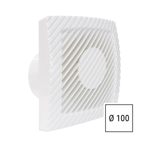 Aspiratore bagno silenzioso Serie L LUX103 griglia bianca 100mm