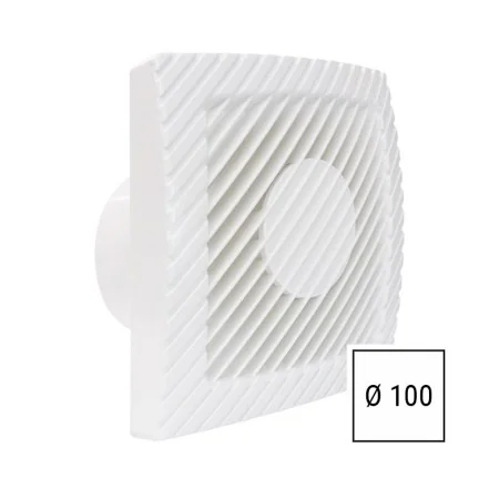 Aspiratore bagno silenzioso Serie L LUX103 griglia bianca 100mm