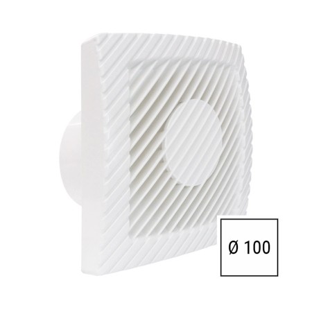 Aspiratore bagno silenzioso Serie L LUX103 griglia bianca 100mm