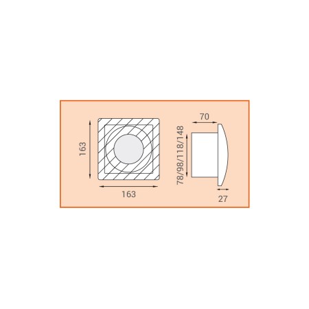 Aspiratore Bagno Silenzioso 100mm Portata 110m³/h | Serie L LUX103