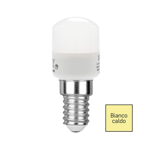 Lampadina LED frigorifero E14 2W 3000K luce calda INTEC