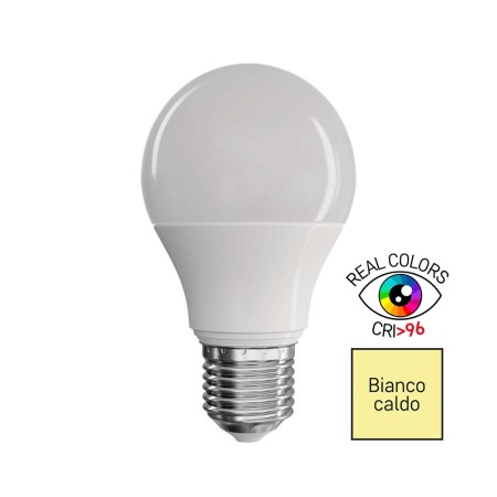 LAMPADINA LED E27 10W 2700K GOCCIA CRI+95 EMOS ZQ5147