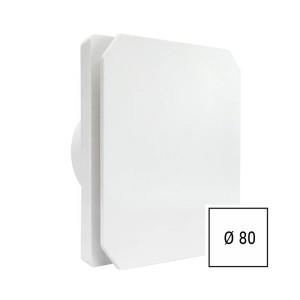 Aspiratore bagno bianco design LEVANTE 80mm quadrato antistatico 2