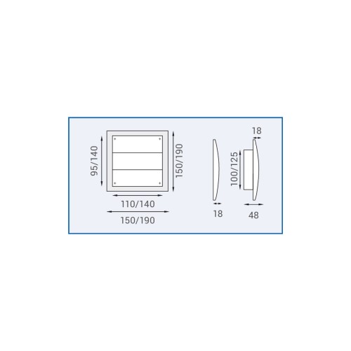 Griglia Ventilazione 100mm a Gravità...
